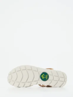Panama Jack – Keilsandalette aus Kalbleder Gold