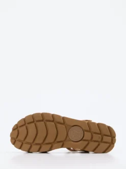 Panama Jack – Keilsandalette aus Veloursleder cognac