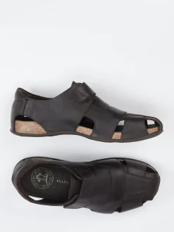 Panama Jack – Sandalen aus Fettleder dunkelbraun