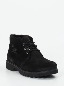 Panama Jack – Schnürboots aus Veloursleder schwarz