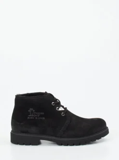 Panama Jack – Schnürboots aus Veloursleder schwarz