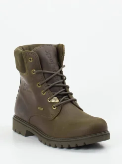Panama Jack – Schnürboots aus Leder in Olivgrün
