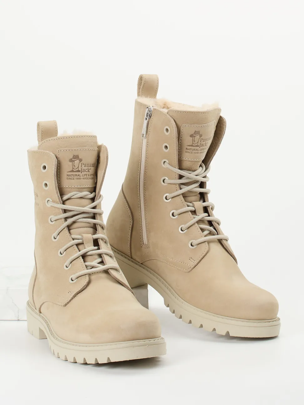 Panama Jack – Schnürboots aus Nubukleder beige