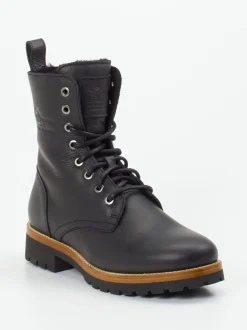 Panama Jack – Schnürboots aus Lammleder schwarz