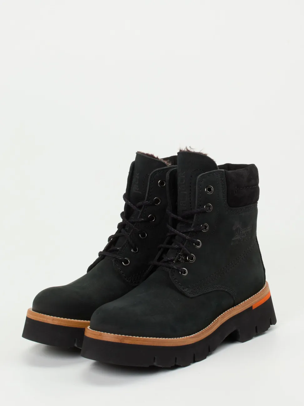 Panama Jack – Schnürboots aus Nubukleder schwarz