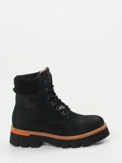 Panama Jack – Schnürboots aus Nubukleder schwarz