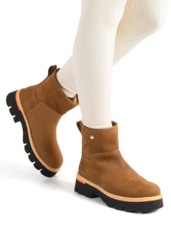 Panama Jack – Stiefeletten aus Nubukleder cognacfarben