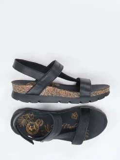 Panama Jack – Trekking-Sandalen aus Lammleder schwarz