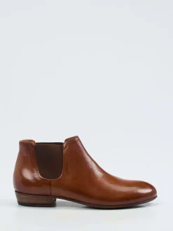 Pantanetti – Chelsea Boots aus Kalbleder mittelbraun