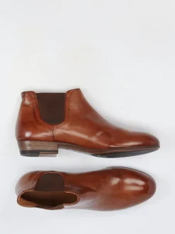 Pantanetti – Chelsea Boots aus Kalbleder mittelbraun