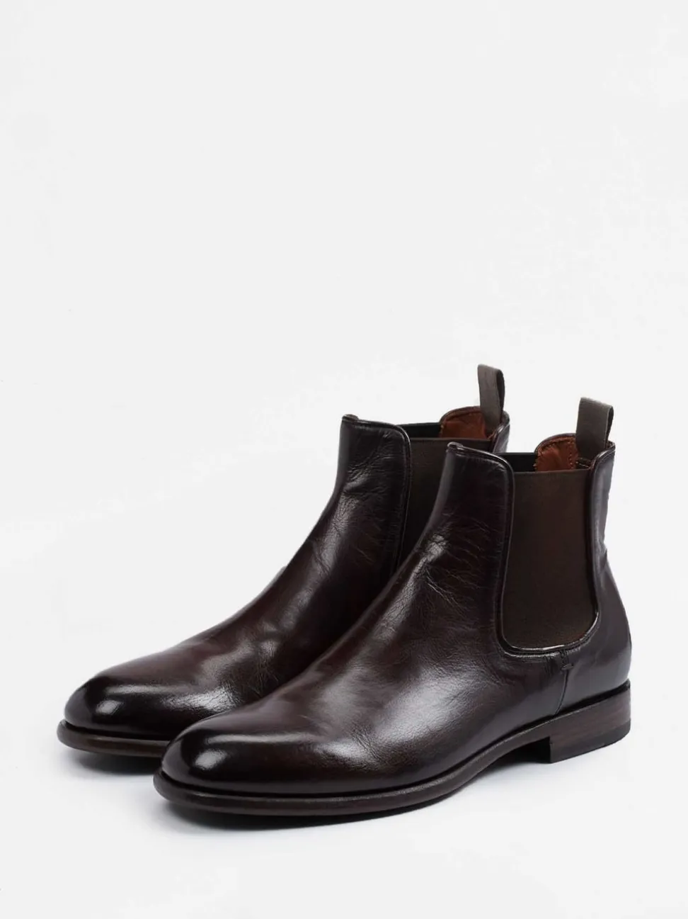 Pantanetti – Chelsea Boots aus Büffelleder Dunkelbraun