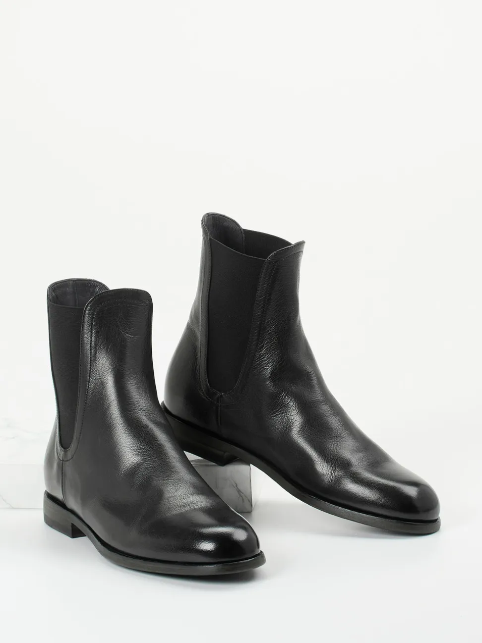 Pantanetti – Chelsea Boots aus Büffelleder Schwarz
