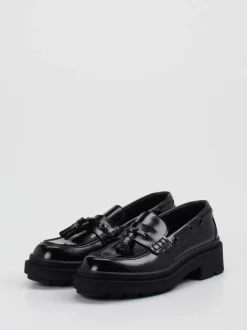 Pantanetti – Chunky-Loafer aus schwarzem Glattleder