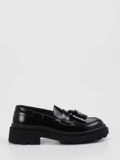 Pantanetti – Chunky-Loafer aus schwarzem Glattleder