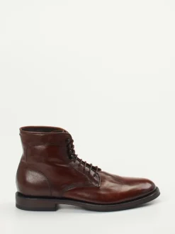 Pantanetti – Derby Boots aus Kalbleder kastanienbraun