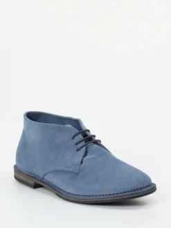 Pantanetti – Desert Boots aus Veloursleder Jeansblau