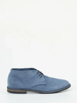 Pantanetti – Desert Boots aus Veloursleder Jeansblau