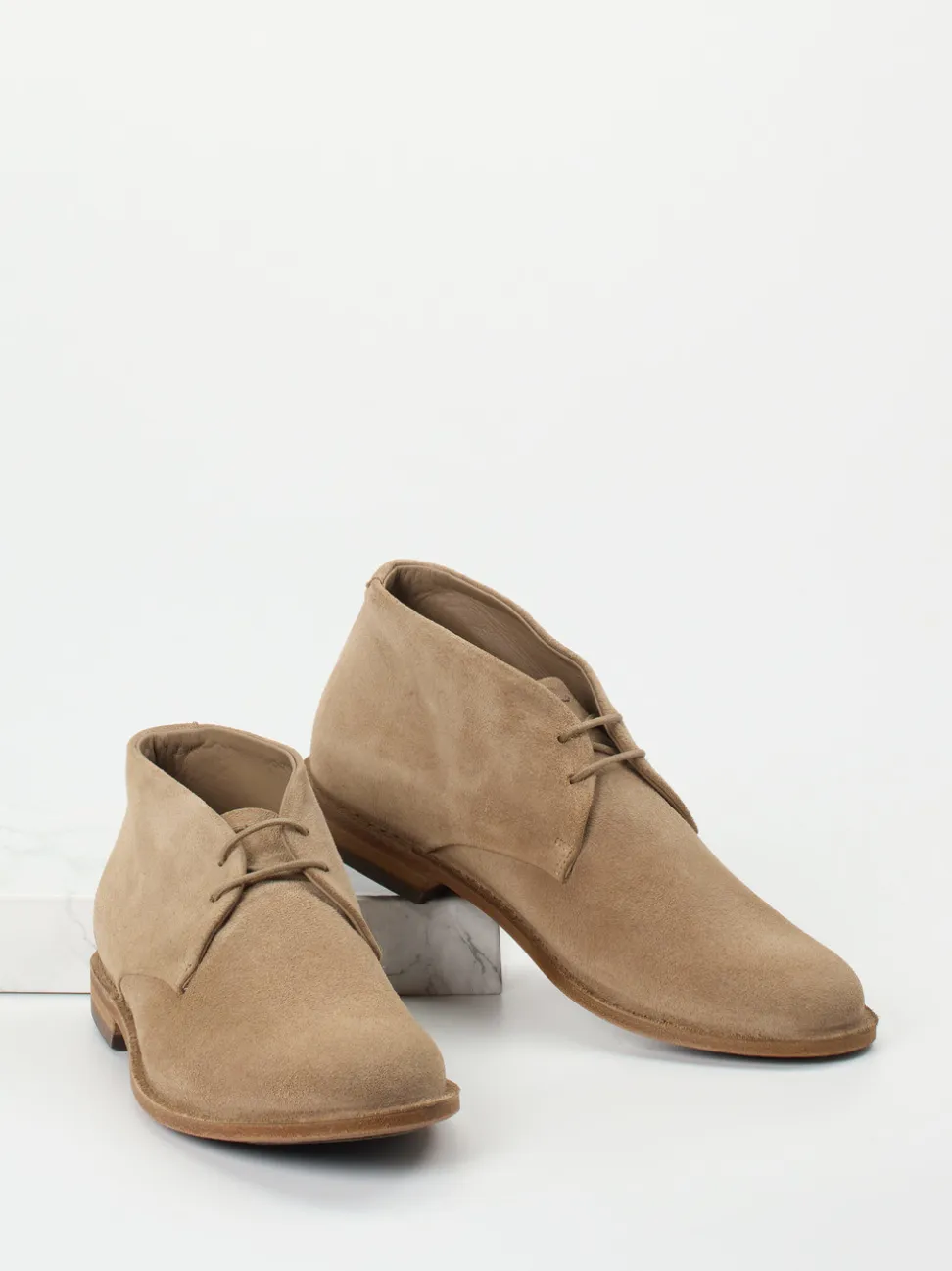 Pantanetti – Desert Boots aus Veloursleder beigebraun