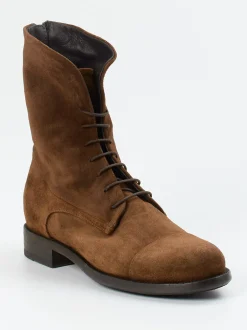 Pantanetti – Herren-Stiefelette aus Veloursleder braun