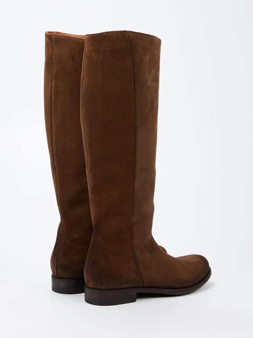 Pantanetti – Kniehohe Stiefel aus Veloursleder Braun