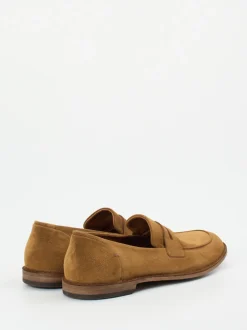 Pantanetti – Loafer aus Veloursleder in Cognacbraun