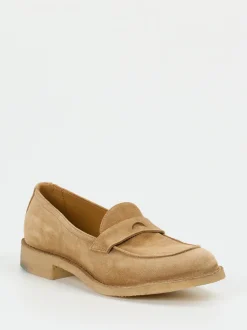 Pantanetti – Loafer aus Veloursleder beige