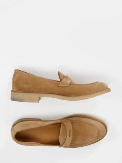 Pantanetti – Loafer aus Veloursleder beige