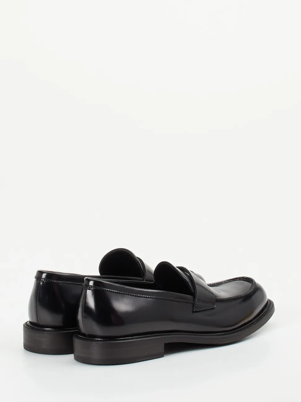 Pantanetti – Penny Loafer aus Hochglanzleder Schwarz