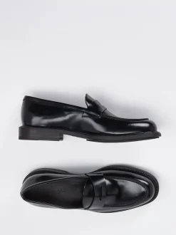 Pantanetti – Penny Loafer aus Hochglanzleder Schwarz
