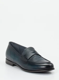 Pantanetti – Penny Loafer aus Büffelleder tiefblau
