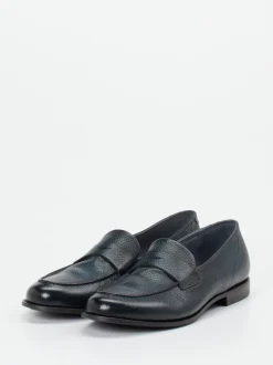 Pantanetti – Penny Loafer aus Büffelleder tiefblau