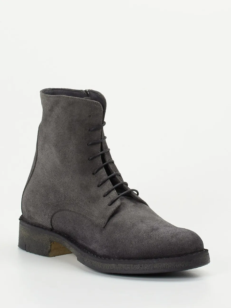 Pantanetti – Schnürboots aus Veloursleder Anthrazit
