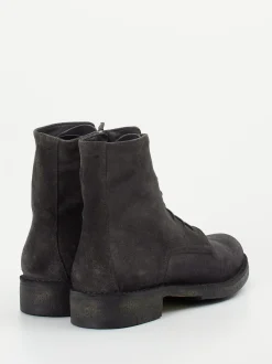 Pantanetti – Schnürboots aus Veloursleder Anthrazit