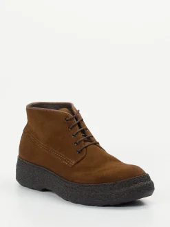 Pantanetti – Schnürboots aus Veloursleder Braun