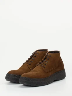 Pantanetti – Schnürboots aus Veloursleder Braun