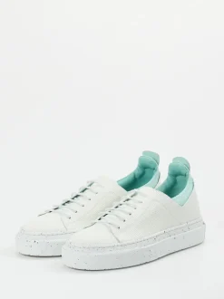Pantanetti – Sneaker aus geprägtem Leder Offwhite