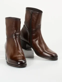 Pantanetti – Stiefelette aus Cordovanleder schokobraun