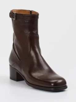 Pantanetti – Stiefelette aus Veloursleder Dunkelbraun