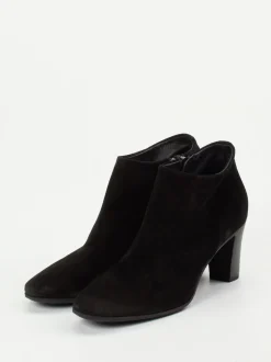Pantanetti – Stiefeletten aus Veloursleder Schwarz