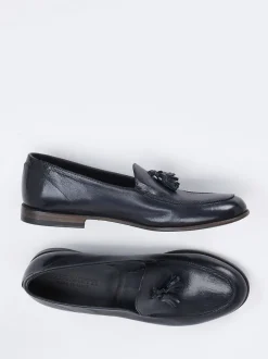 Pantanetti – Tassel Loafer aus Büffelleder Dunkelblau
