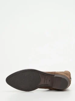Pantanetti – Western-Stiefeletten aus Veloursleder Braun