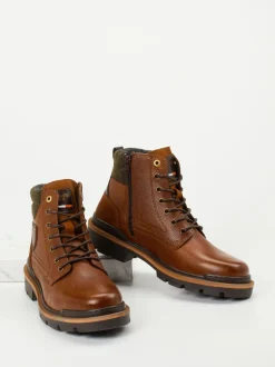 Pantofola d’Oro – Schnürboots aus Kalbleder cognacbraun