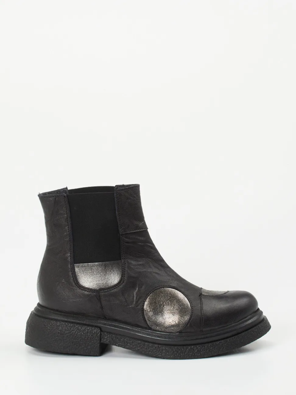 Papucei – Chelsea Boots aus Leder mit Metallic-Patches