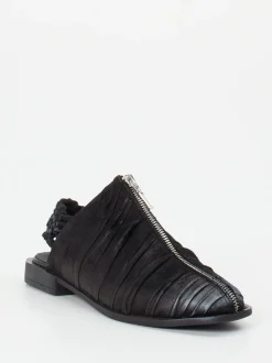 Papucei – Slingback-Schuhe aus Veloursleder schwarz