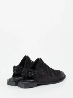 Papucei – Slingback-Schuhe aus Veloursleder schwarz