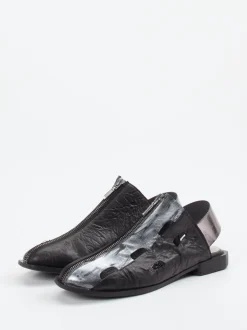 Papucei – Slingpumps aus Velourleder in Schwarz