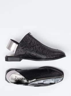 Papucei – Slingpumps aus Velourleder in Schwarz