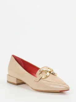 Pas de Rouge – Loafer aus Lammleder beige