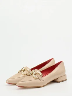 Pas de Rouge – Loafer aus Lammleder beige