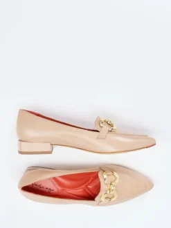 Pas de Rouge – Loafer aus Lammleder beige